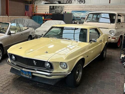 1969 Mustang Hardtop Coupe Aut 4.1, Auto's, Oldtimers, Particulier, Airconditioning, Lederen bekleding, Lichtmetalen velgen, Radio
