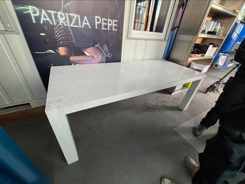 Witte eettafel, Huis en Inrichting, Tafels | Statafels, Zo goed als nieuw, Ophalen