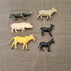 6 plastic / rubberen speelgoed dierenfiguurtjes, Ophalen of Verzenden, Gebruikt
