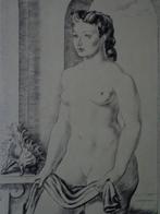 Ets staande sensuele naakte vrouw door Robert Cami, Antiek en Kunst, Kunst | Etsen en Gravures, Ophalen of Verzenden