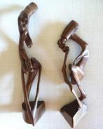 African Art: 2 intrigerende geestsculpturen. Gesigneerd, Antiek en Kunst, Ophalen of Verzenden