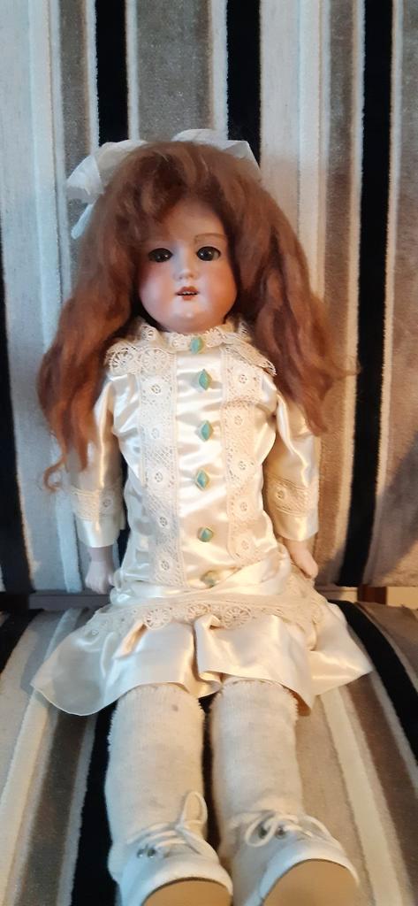 Antieke porseleinen pop, Verzamelen, Poppen, Gebruikt, Pop, Verzenden