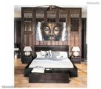 Maison Du Monde Mango JAVA houten bed, Ophalen, Gebruikt, Bruin, Tweepersoons