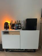 Wit dressoir met stalen onderframe, Ophalen, Met deur(en), 100 tot 150 cm, Zo goed als nieuw
