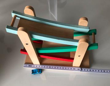 Auto rollerbaan hout met 1 auto., Enlèvement ou Envoi