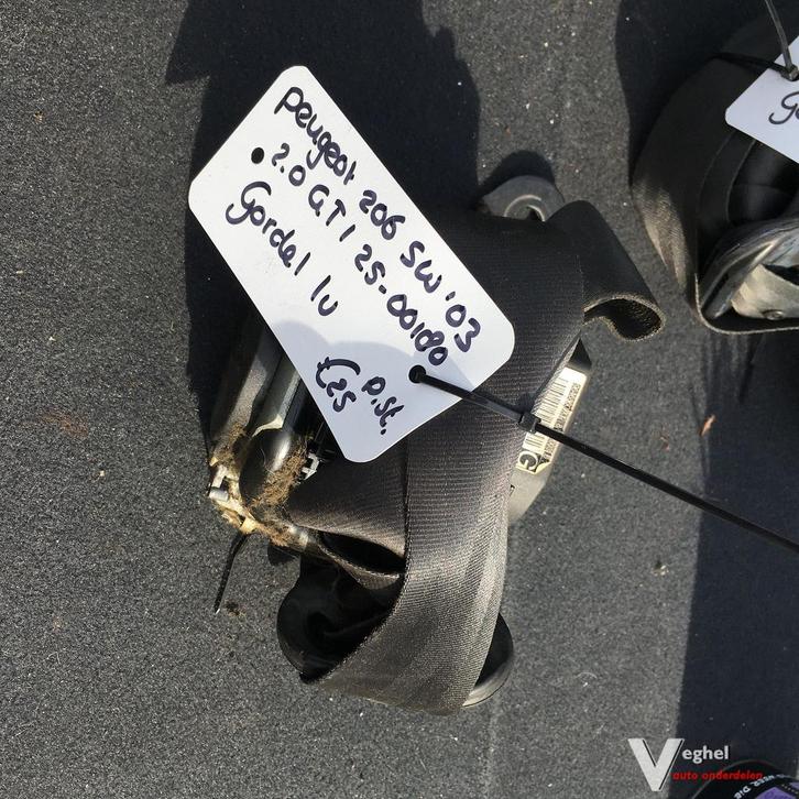 Peugeot 206 gti 2.0 16v Sw 2003 2500180   Gordel Linksvoor o, Auto-onderdelen, Interieur en Bekleding, Gebruikt, Ophalen of Verzenden