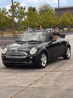 Mini one cabrio 128.000km airco cruisecontrol +keuring, Auto's, Beige, Cabriolet, Zwart, Leder