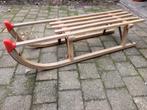 Vintage houten slee – klassiek model met metalen glijders, Ophalen, Gebruikt