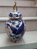 vaas blauw wit, H. Bequet, Quaregnon, Belgium, Antiquités & Art, Antiquités | Vases, Enlèvement