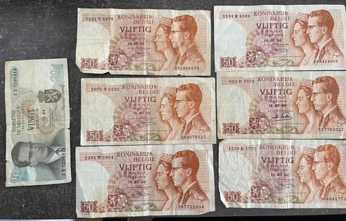 Set Vijftig Frank 20 Frank bankbiljet, Postzegels en Munten, Bankbiljetten | België, Ophalen