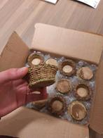 nieuw, doos met 12 kaarshouders, Overige materialen, Beige, Nieuw, Ophalen of Verzenden