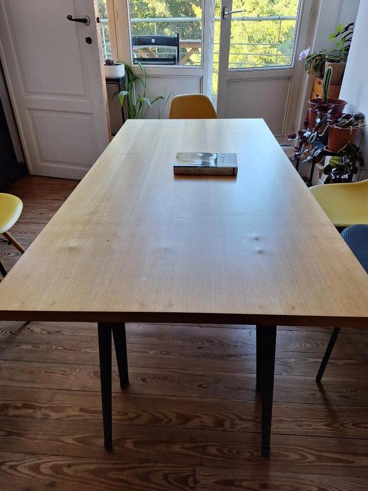table plateu avec trétaux, Maison & Meubles, Tables | Tables à manger, Utilisé, 50 à 100 cm, 150 à 200 cm, Cinq personnes ou plus