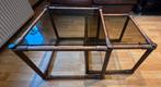 Salontafeltjes, rotan frame met glasplaat, Huis en Inrichting, Tafels | Salontafels, Ophalen, Gebruikt, Glas