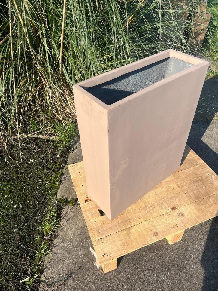 Clayfibre plantenbak 60x24x74, Tuin en Terras, Bloembakken en Plantenbakken, Nieuw, Overige materialen, Binnen, Balkon, Tuin, 60 cm of meer