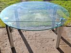Grande table ronde repliable Diamètre 140cm, Maison & Meubles, Tables | Tables à manger, Enlèvement, Comme neuf, Verre, 100 à 150 cm