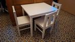 Houten kindertafeltje + 3 stoeltjes (Ikea Kritter), Kinderen en Baby's, Ophalen, Gebruikt
