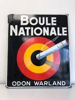 Panneau d'affichage en émail Boule Nationale, Utilisé, Enlèvement ou Envoi, Panneau publicitaire