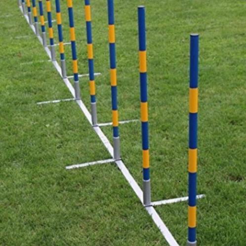 Agility Slalomset 12x Palen Recht Hondensport Behendigheid, Dieren en Toebehoren, Honden-accessoires, Nieuw, Ophalen of Verzenden