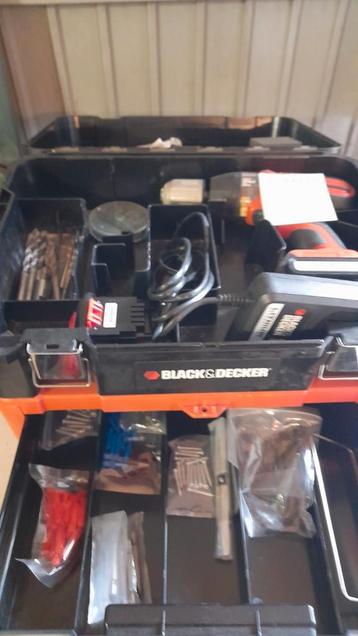Coffret a 3 compartiments  visseuse Black et Decker, Enlèvement ou Envoi, Comme neuf