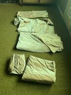 Velours gordijnen beige, Ophalen, Gebruikt, Beige
