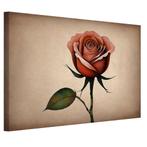 Toile rose vintage 60 x 40 cm - 18 mm., Moins de 50 cm, Envoi, Création originale, 50 à 75 cm