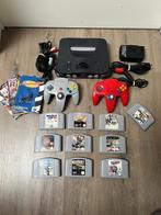 Nintendo 64 (N64) console + 2 controllers + 10 spellen, Games en Spelcomputers, Ophalen of Verzenden, Gebruikt, Met 2 controllers