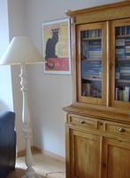 Antieke grenen vitrinekast, Ophalen, Gebruikt, 50 tot 100 cm, Champêtre