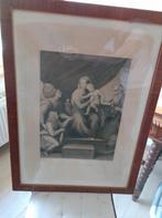 Oude gravure Madonna Mit dem fisch, Ophalen