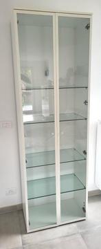 Vitrinekast wit met glas en verlichting, Huis en Inrichting, Kasten | Vitrinekasten, Ophalen, 200 cm of meer, Modern - tijdloos