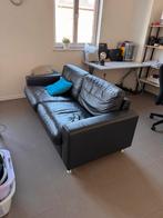 Leren zetel - Gratis Ophalen Gent (Do 19/06), Huis en Inrichting, Ophalen, Zo goed als nieuw, Tweepersoons, Rechte bank
