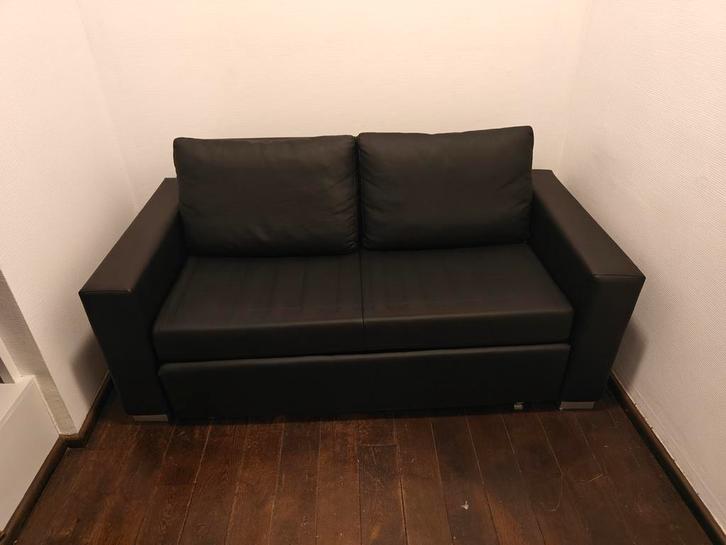 Lederen zetelbed voor 2 personen let uitneembare zijpanelen., Huis en Inrichting, Slaapkamer | Slaapbanken, Gebruikt, Tweepersoons