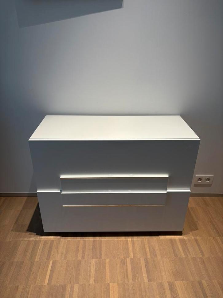 Witte Kast met 2 lades te koop, Huis en Inrichting, Kasten | Kleerkasten, Gebruikt, Ophalen