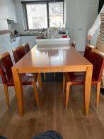 Tafel en 6 stoelen van Giorgetti, Huis en Inrichting, Stoelen, Ophalen, Zo goed als nieuw, Design