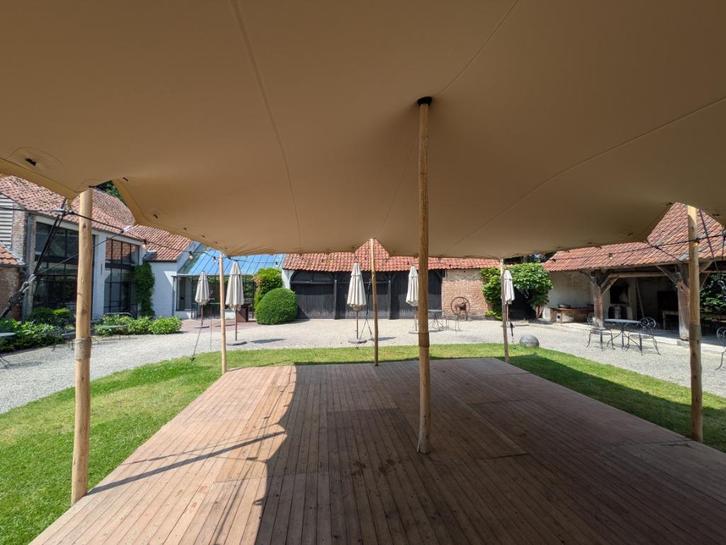 stretchtent - feesttent 6m x 12m, Tuin en Terras, Partytenten, Gebruikt, Overige typen, 2 meter of meer, 8 meter of meer, 6 meter of meer