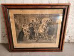 Het vertrek van Vandyk., Antiek en Kunst, Kunst | Etsen en Gravures, Ophalen of Verzenden
