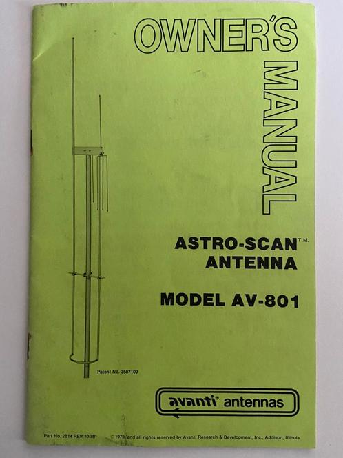 Avanti Astro-Scan, Telecommunicatie, Antennes en Masten, Zo goed als nieuw, Antenne, Ophalen of Verzenden