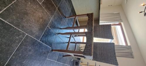 Rieten barstoelen (2stuks), Huis en Inrichting, Barkrukken, Gebruikt, 90 cm of meer, Hout, 2 krukken, Ophalen