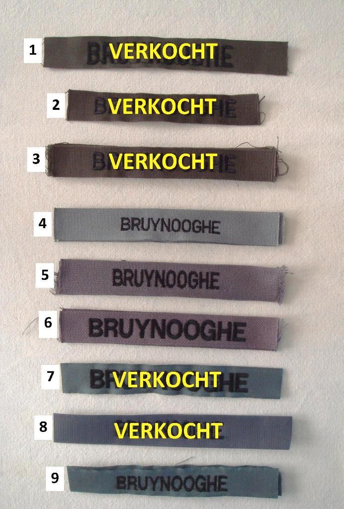 ABL #43 - naamlint BRUYNOOGHE (enkel deze naam beschikbaar), Verzamelen, Militaria | Algemeen, Embleem of Badge, Ophalen of Verzenden