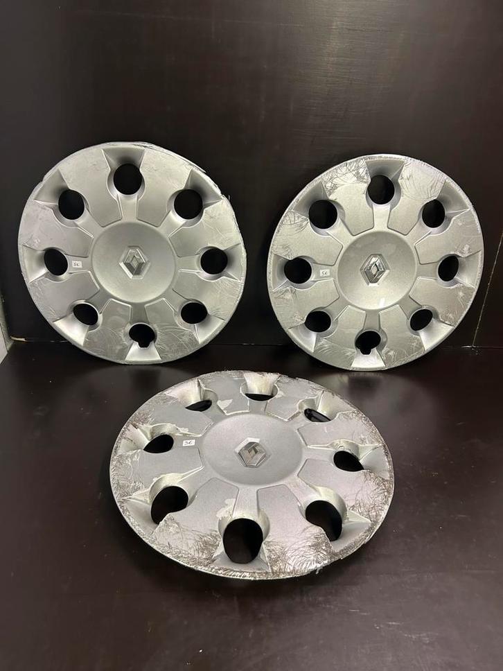 3 Renault modus clio Megane kangoo 15" wieldoppen, Auto diversen, Wieldoppen, Gebruikt, Ophalen of Verzenden