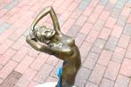 femme nue avec un drap bleu en bronze signé, MILO, Enlèvement ou Envoi, Bronze