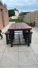 Tafel met 6 krukken, Ophalen, Gebruikt, Tuinset