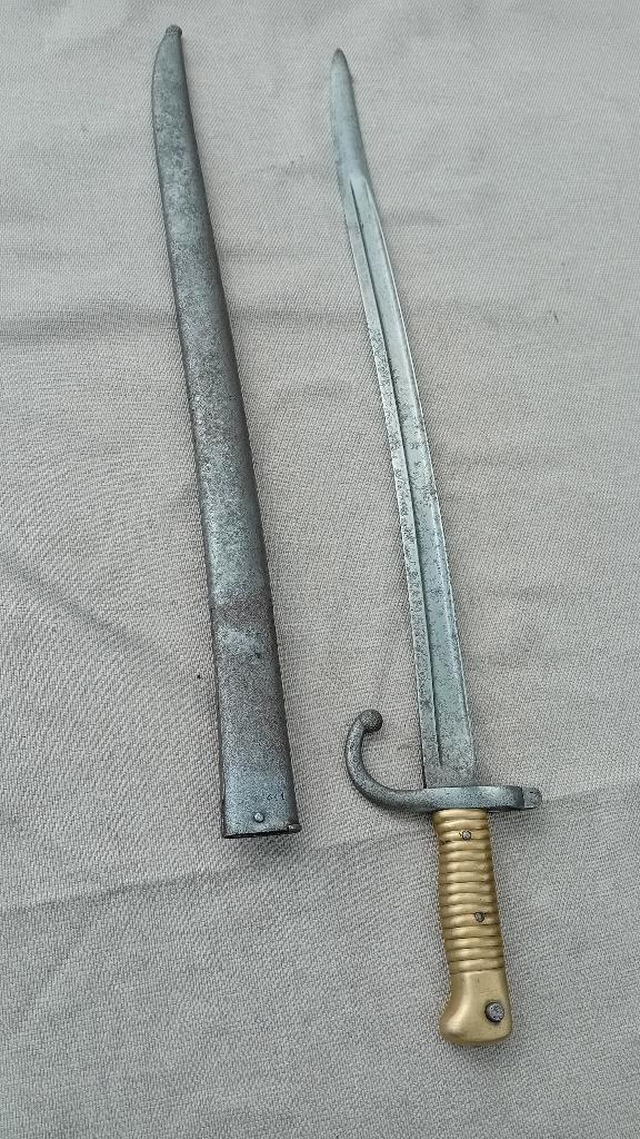 Bajonet Chassepot nummergelijk Thulle 1869, Verzamelen, Militaria | Algemeen, Landmacht, Mes of Dolk, Ophalen of Verzenden
