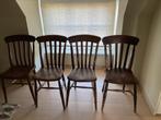 4 chaises anglaises anciennes, Maison & Meubles, Chaises, Quatre, Brun, Bois, Enlèvement