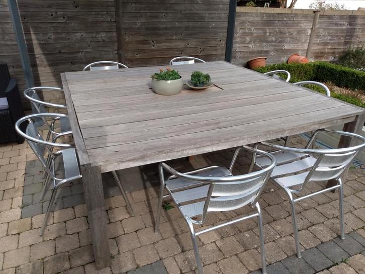 Padoek tuintafel, Tuin en Terras, Tuinsets en Loungesets, Ophalen