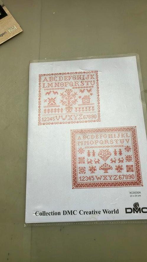 Borduurpatroon merklapjes, Hobby en Vrije tijd, Borduren en Borduurmachines, Zo goed als nieuw, Patroon, Ophalen of Verzenden