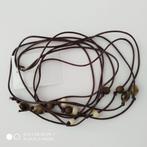 Bruine langkleurige sjaalketting met meerdere rijen - nieuw, Handtassen en Accessoires, Kettingen, Ophalen of Verzenden, Nieuw
