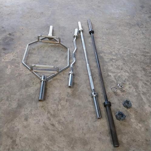 Verschillende Olympische barbells. 4 stuks, Sport en Fitness, Fitnessmaterialen, Zo goed als nieuw, Ophalen
