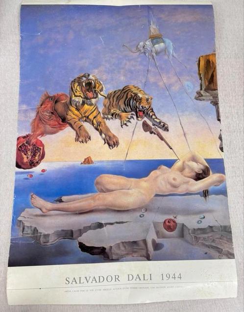 Salvador Dali Tigers - Originele XL Poster 77x51cm art kunst, Verzamelen, Posters, Rechthoekig Staand, Ophalen of Verzenden