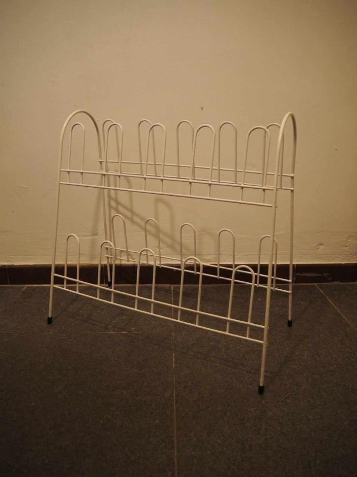 Vintage wit schoenrekje, 1980s, Huis en Inrichting, Kasten | Schoenenrekken, Zo goed als nieuw, Ophalen
