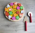 Houten pizza / houten fruit met snijplank / wortels & taart, Enlèvement ou Envoi, Comme neuf, Bois, Accessoires de cuisine de jeu